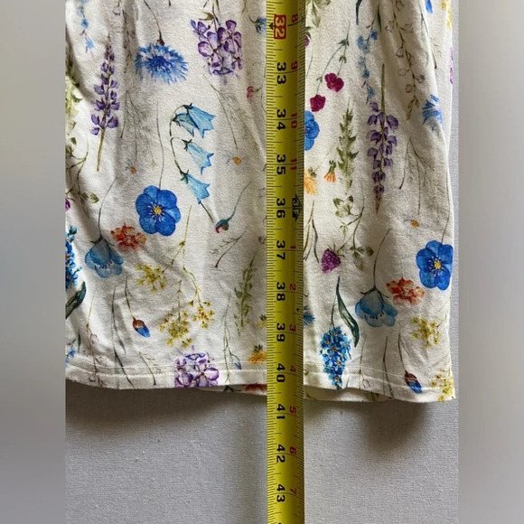 Blue Sky floral sleeveless v neck bamboo cotton Dress Sz XS - Picture 10 of 10